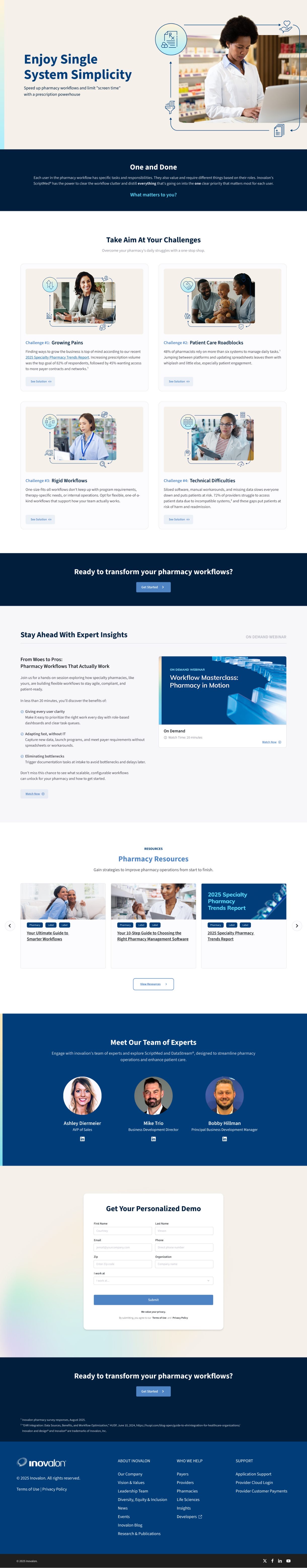 Inovalon Power of One landing page resource hub